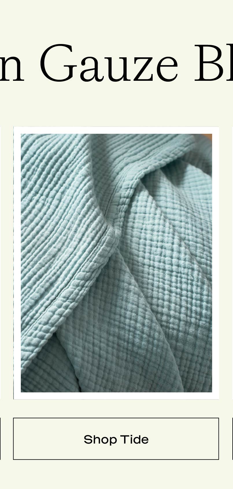 COTTON GAUZE BLANKET IN TIDE