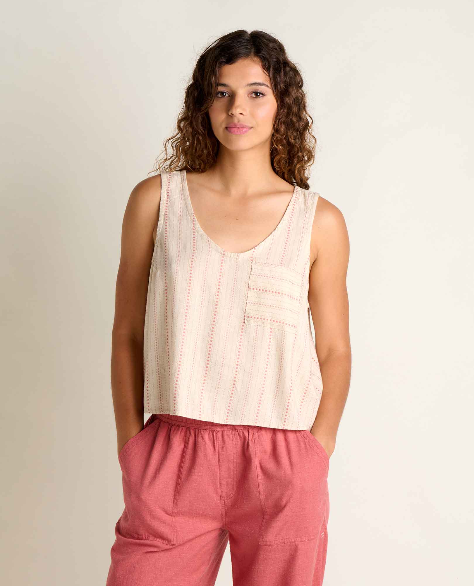 Image of Taj Hemp Button Back Tank