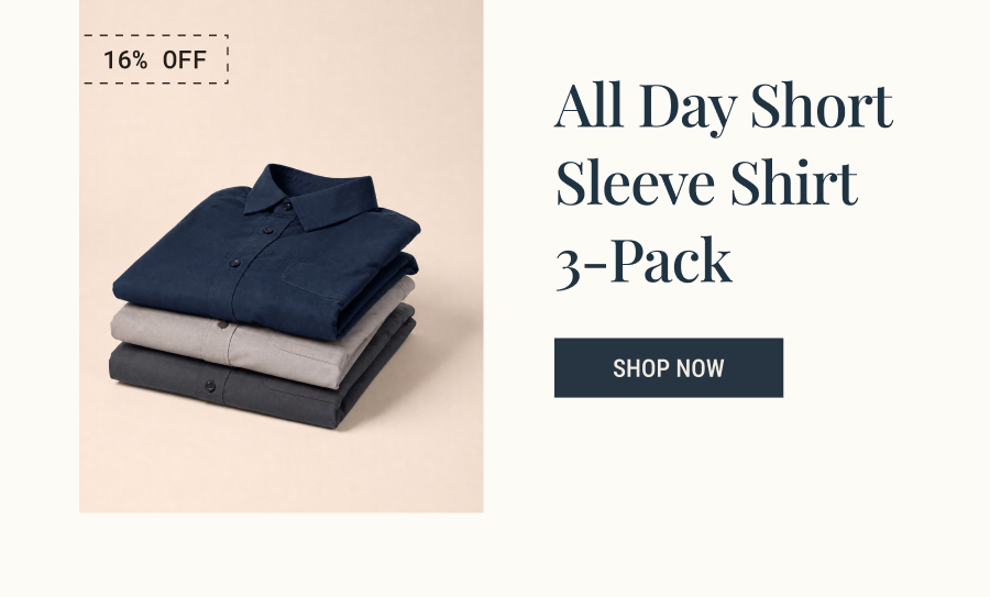 All day short sleeve 3-pack