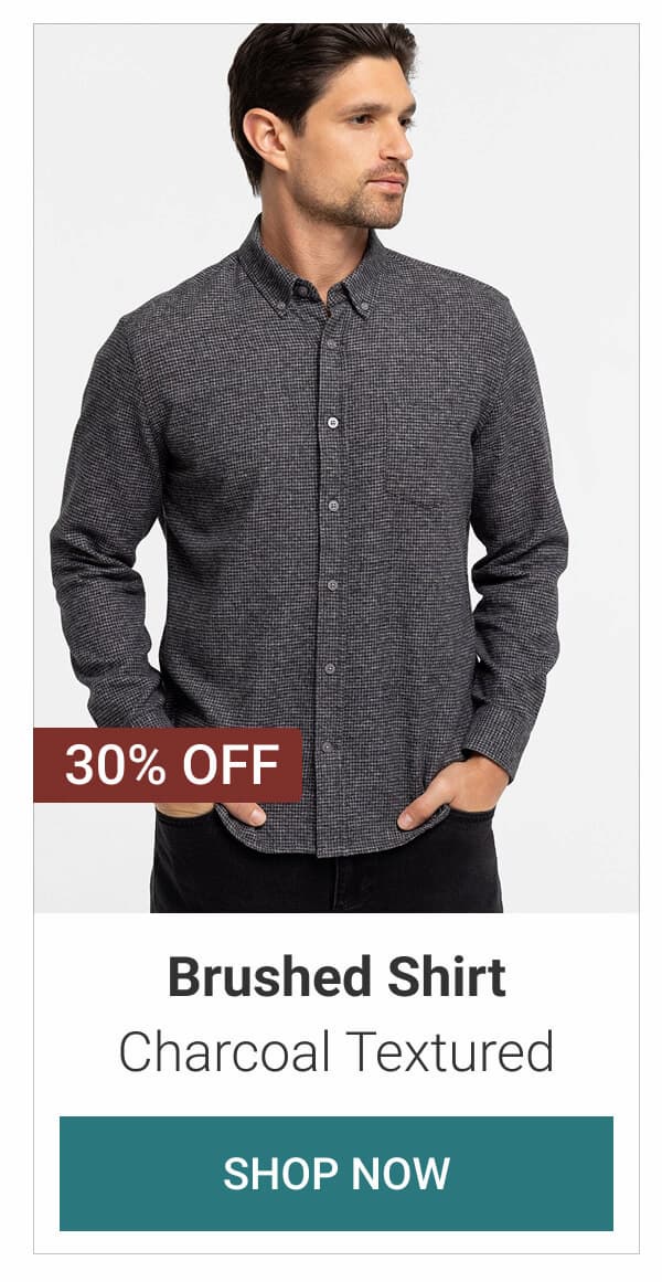 Charcoal Textured Brushed Shirt