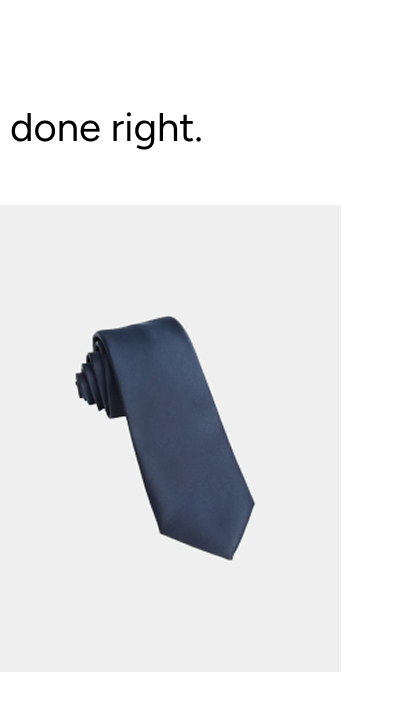 Satin Slim Tie | Navy Blue | $24