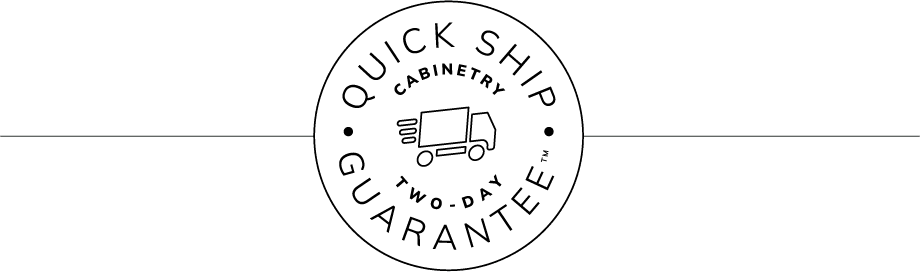 Circular logo with truck, "Quick Ship Guarantee."