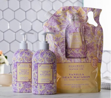 HomeWorx by Slatkin + Co. S/2 Hand Soaps & Refill Bag in Vanilla Bean