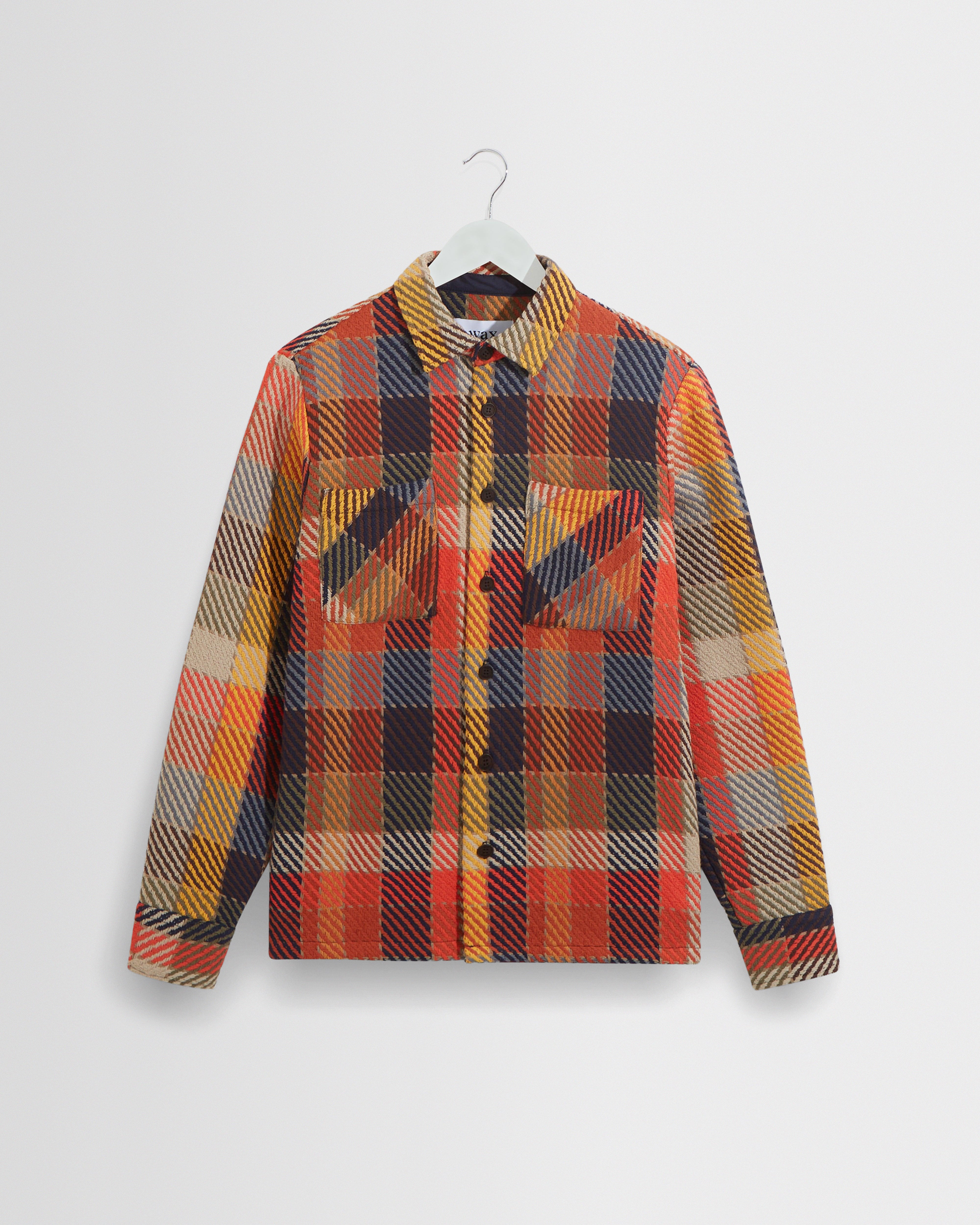 Image of Whiting - Orange Pike Check Overshirt