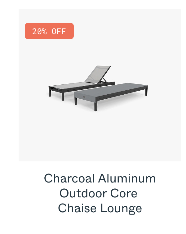 Charcoal Aluminum Outdoor Core  Chaise Lounge