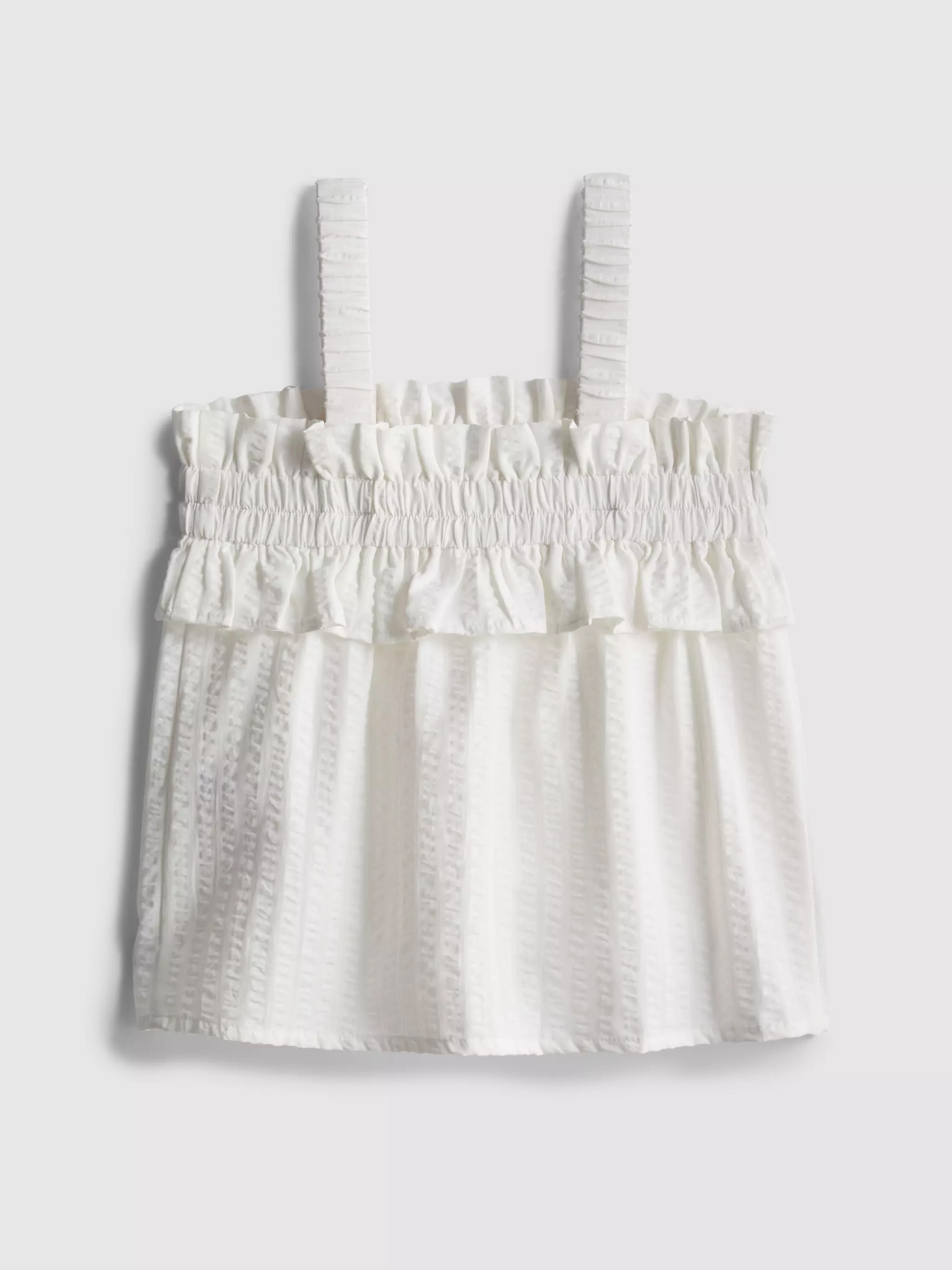 1.5-9yrs | Shirred Seersucker Blouse