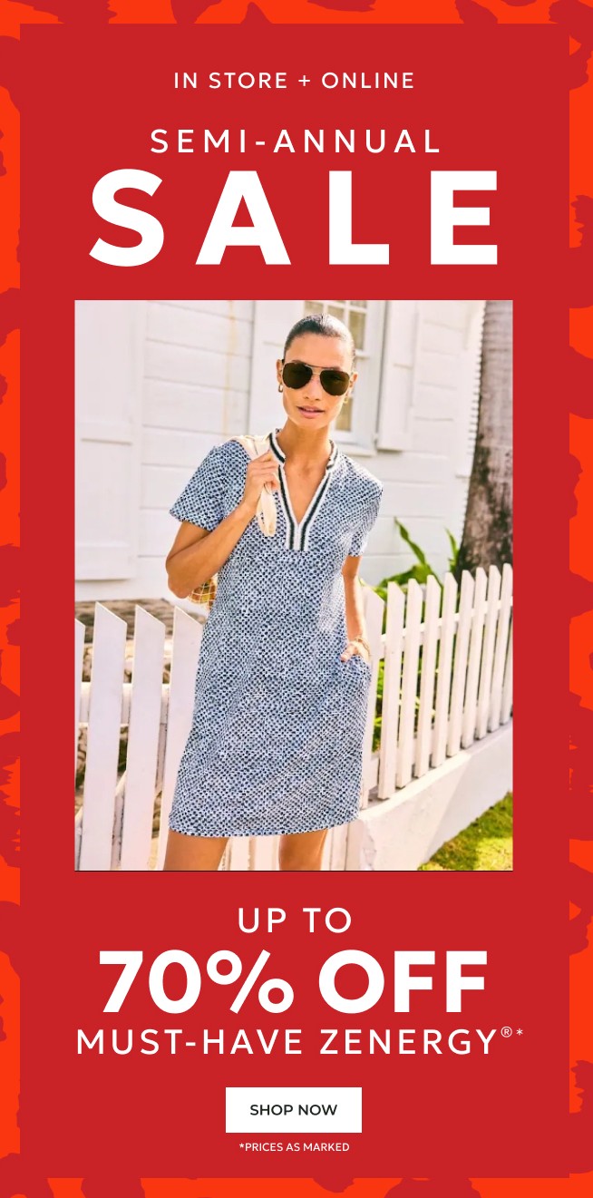 IN STORE + ONLINE SEMI-ANNUAL SALE UP TO 70% OFF MARKDOWNS. SHOP NOW. *PRICES AS MARKED
