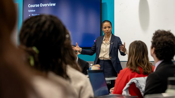 Sen. Angela Alsobrooks teaches a class