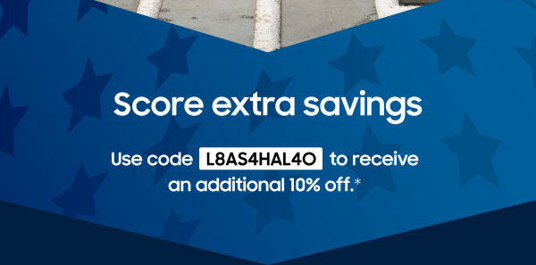 Score extra savings - Use code L8AS4HAL4O to receive an additional 10% off.*