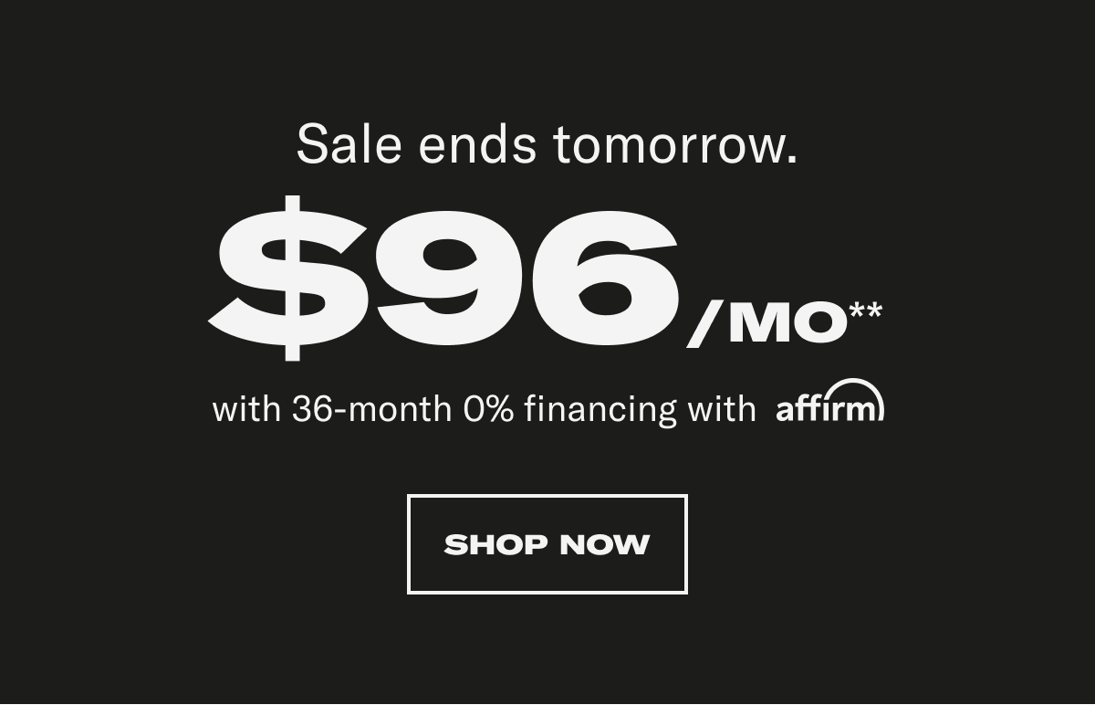 sale ends tomorrow. shop now