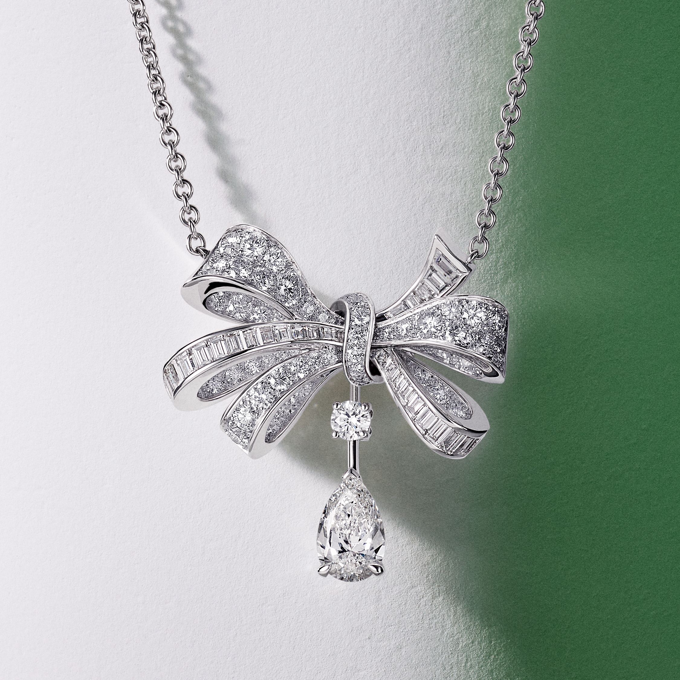 Graff Tilda's Bow Classic Diamond Drop Pendant