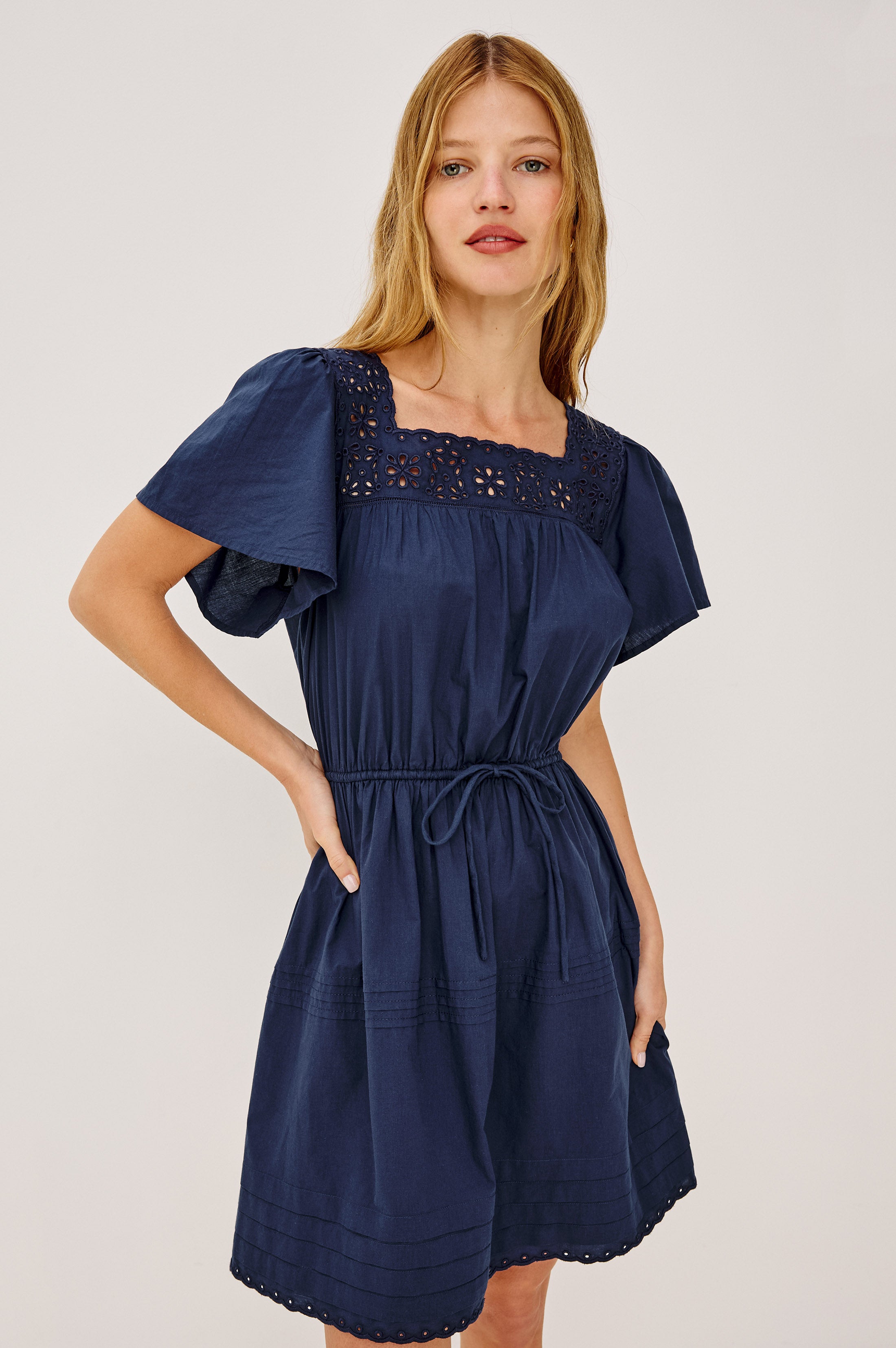 Image of GALE DRESS - NAVY
