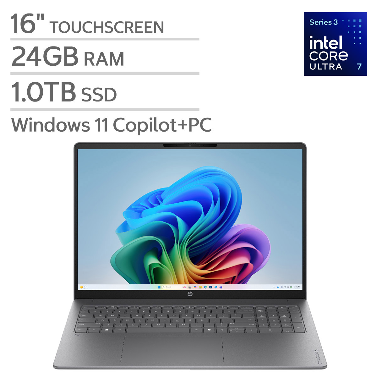 HP OmniBook 5 16-inch Touchscreen Laptop with Intel Core Ultra 7 Series 3 Processor