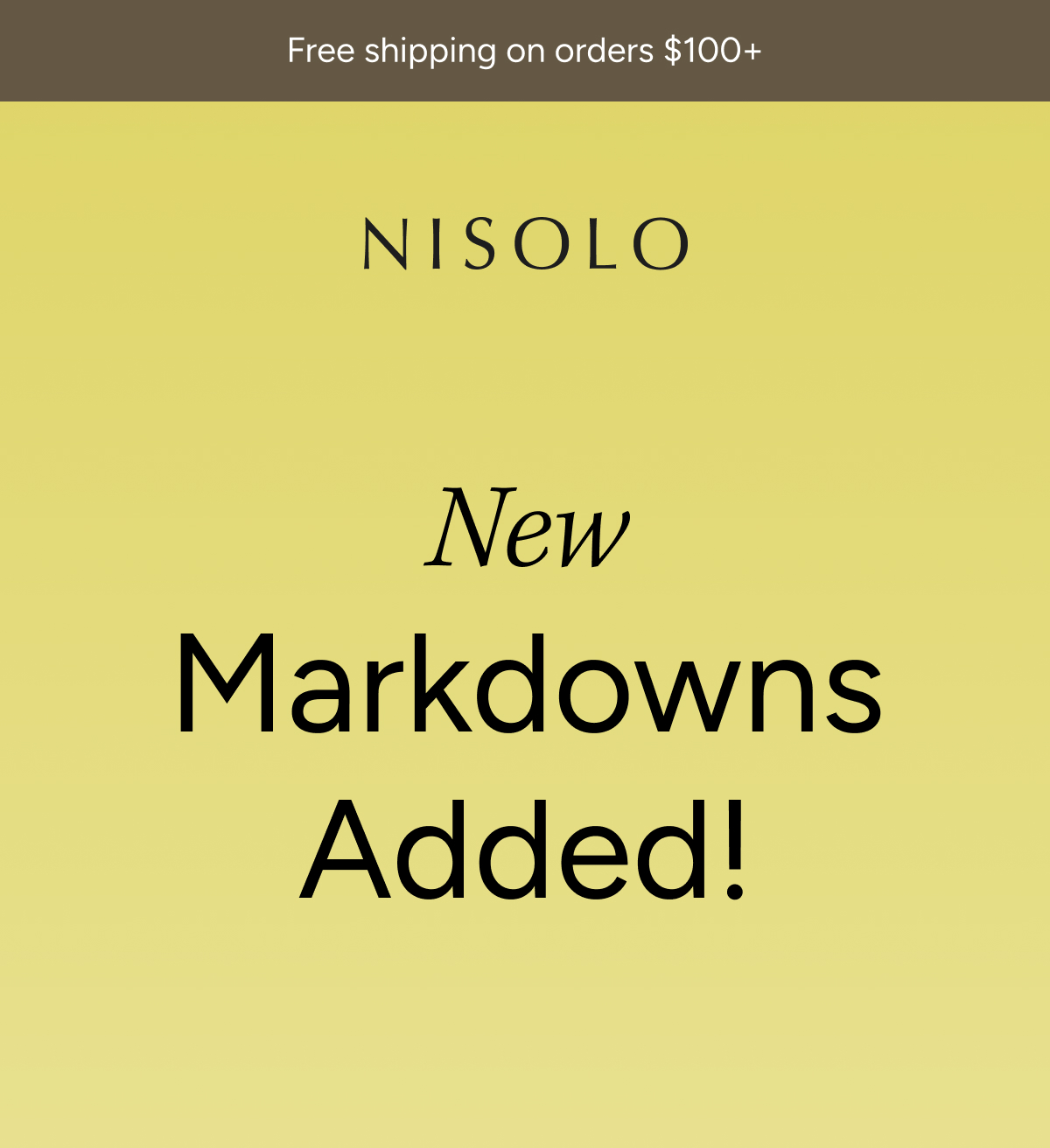 New Markdowns