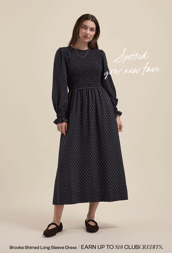 Brooke Shirred Long Sleeve Dress
