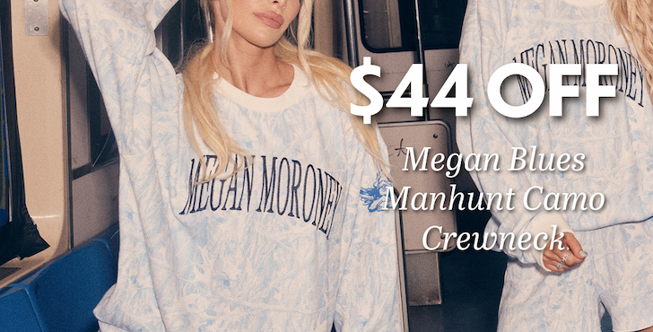 Megan Blues Manhunt Camo Crewneck 