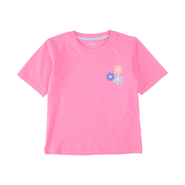 Little Girls' Short Sleeve Front & Back Print Tee