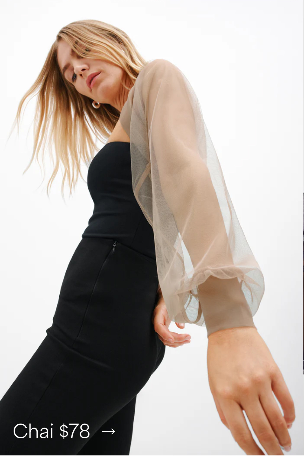 Maritza in The Olympia Bolero, labeled “Chai $78.”