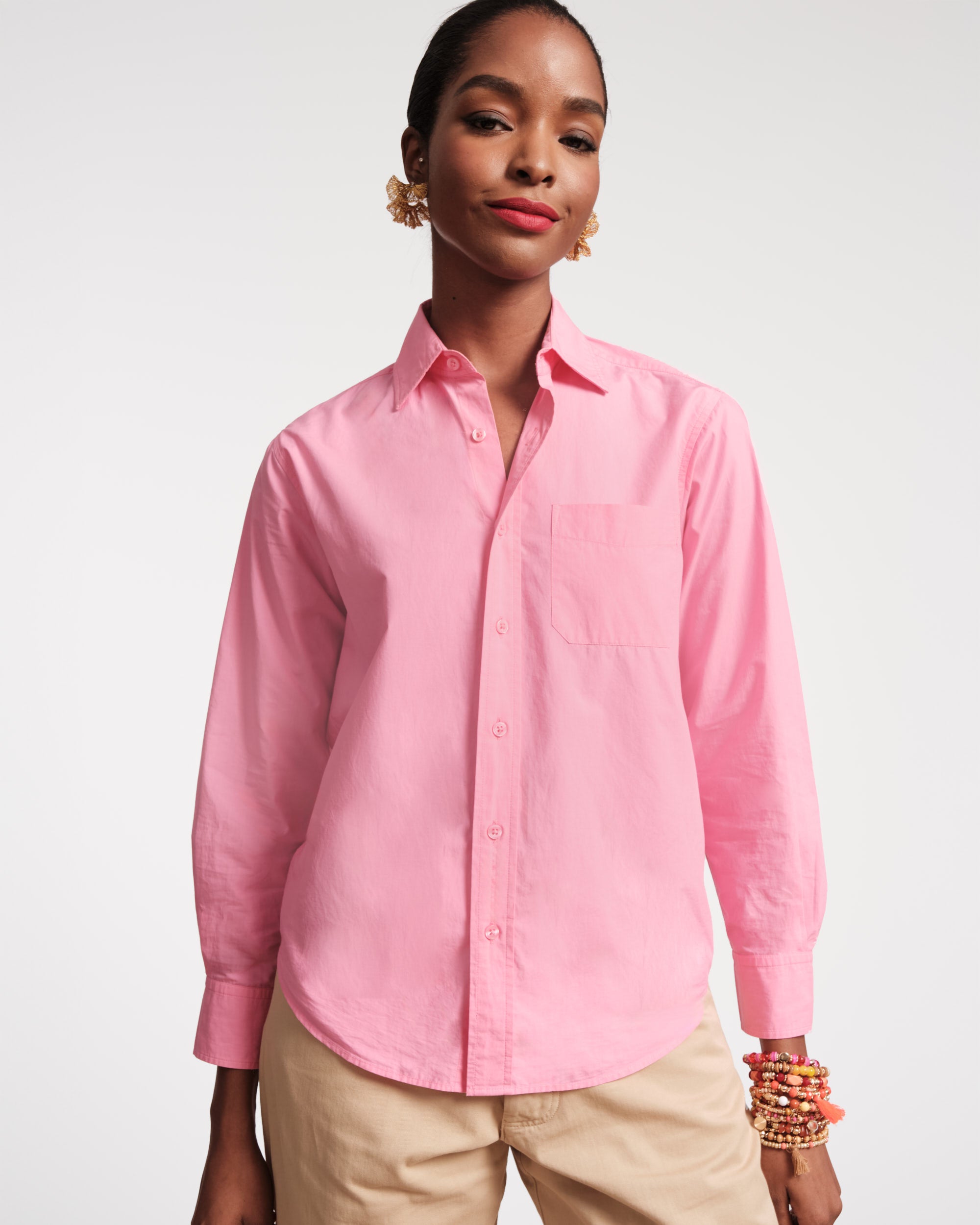 Perfect Button Down Pink 