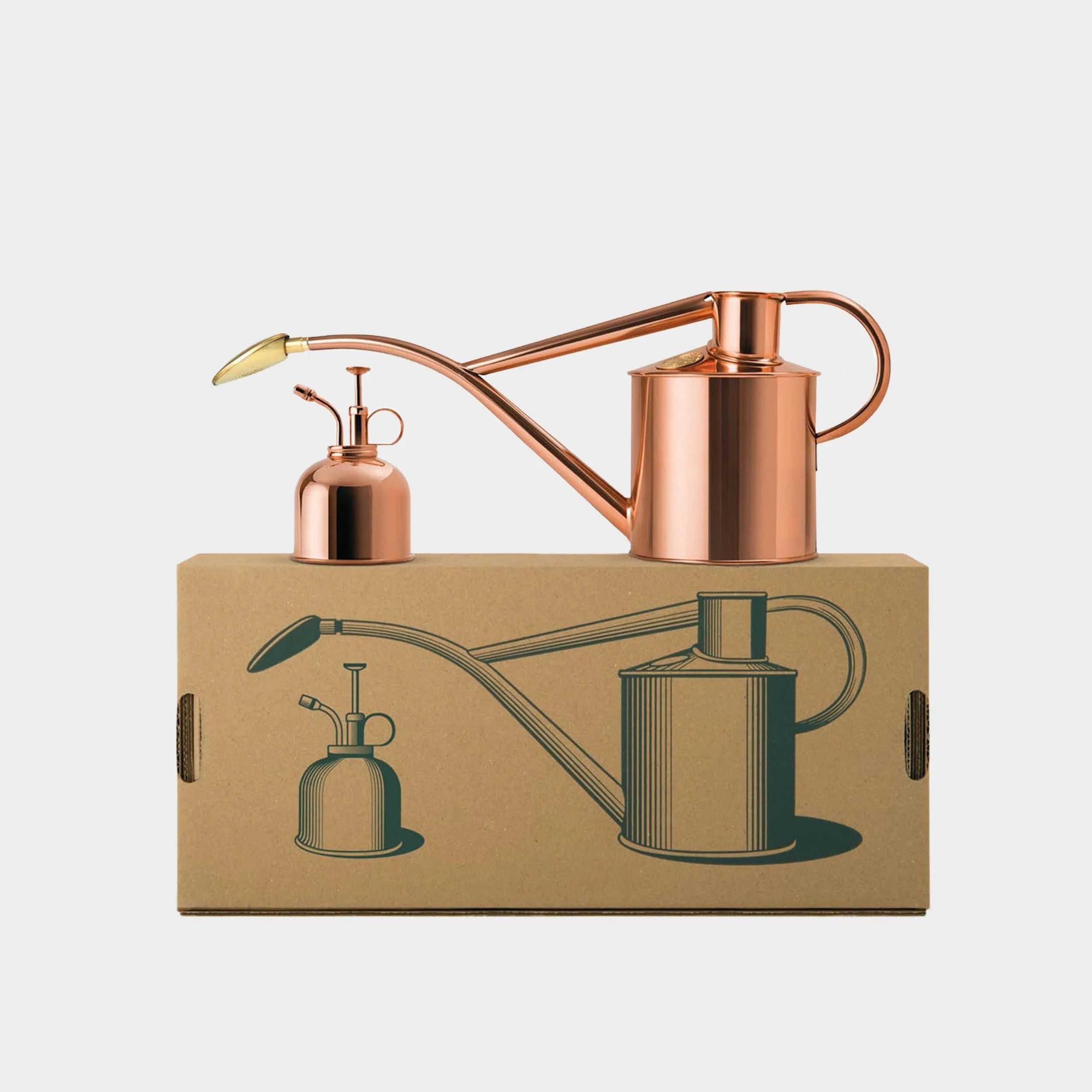 Image of Haws England 1 Liter Copper Watering Can + Mister Gift Set