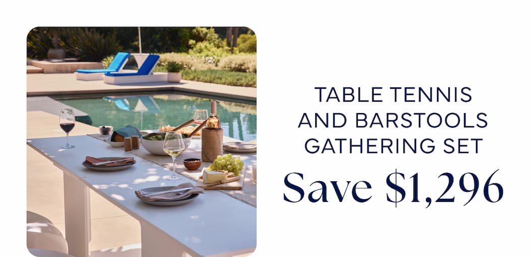 Table Tennis and Barstools Gathering Set