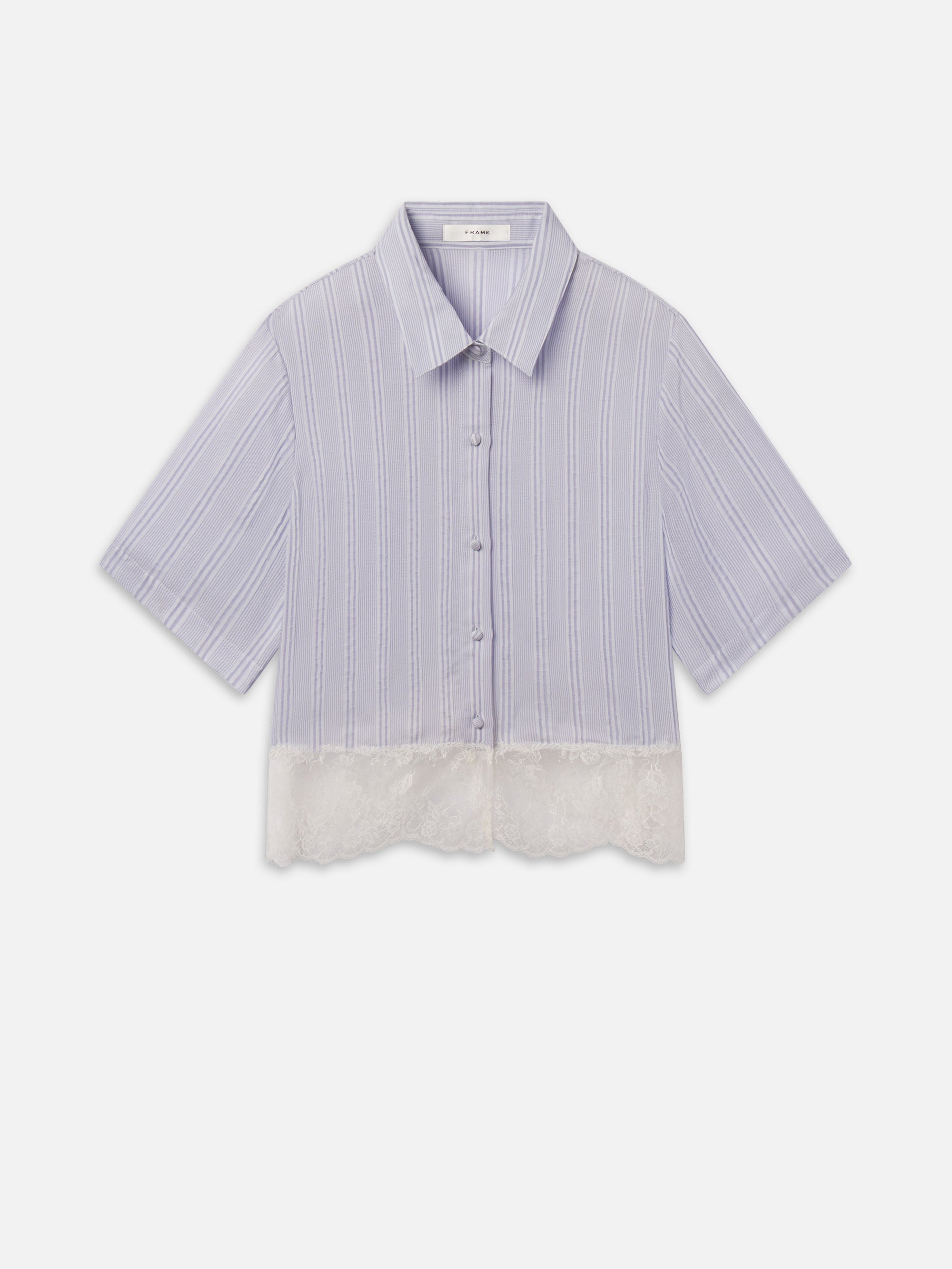 THE STRIPE LACE SHIRT IN CHAMBRAY MULTI