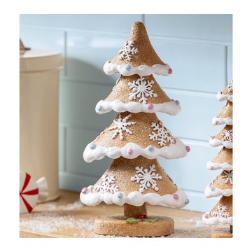 Evergreen Set of 2 Resin Gingerbread Trees Table Decor