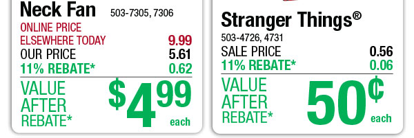 Stranger Things®  - ONLY 50¢ After Rebate*!