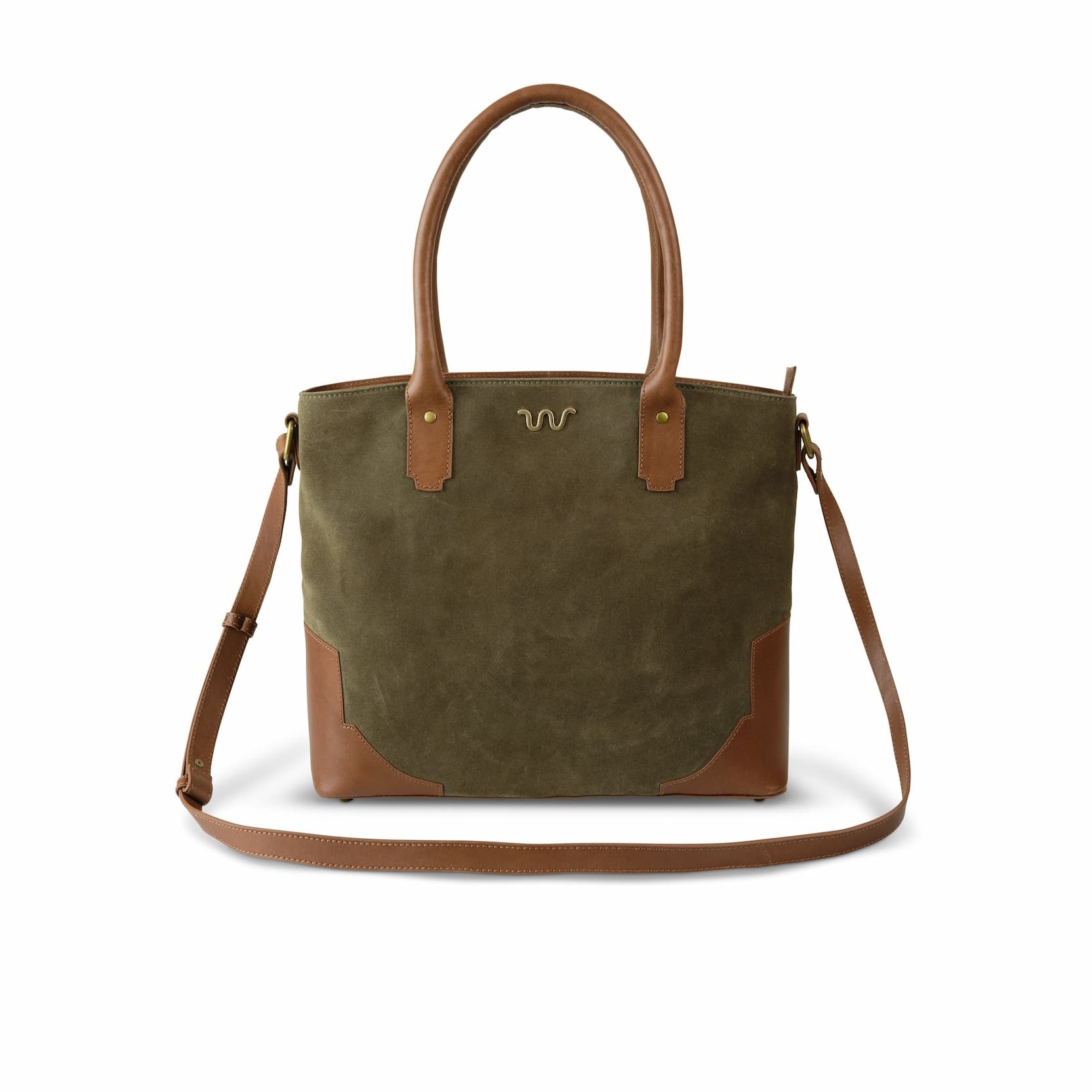 Legacy Leather Zip Tote - Olive
