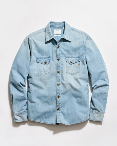 Billy Reid Washed Shoals Denim Shirt