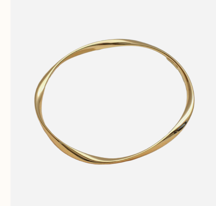 18ct Gold Plated Wave Bangle