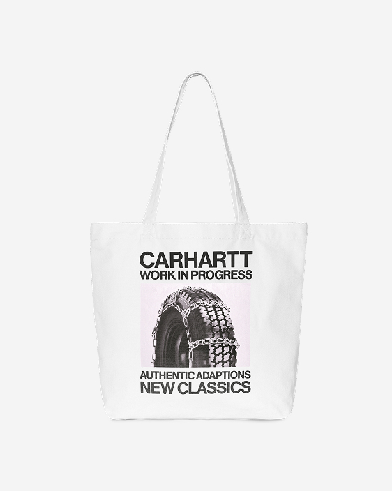 Carhartt WIP Canvas Graphic Tote | White Sean Hamilton Print