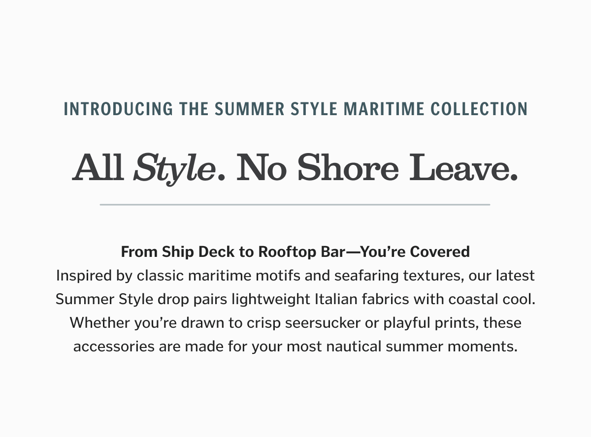 From Ship Deck to Rooftop Bar—You’re Covered