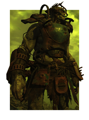 Art for Fallout 76 featuring a Super Mutant to promote the Infestations update.
