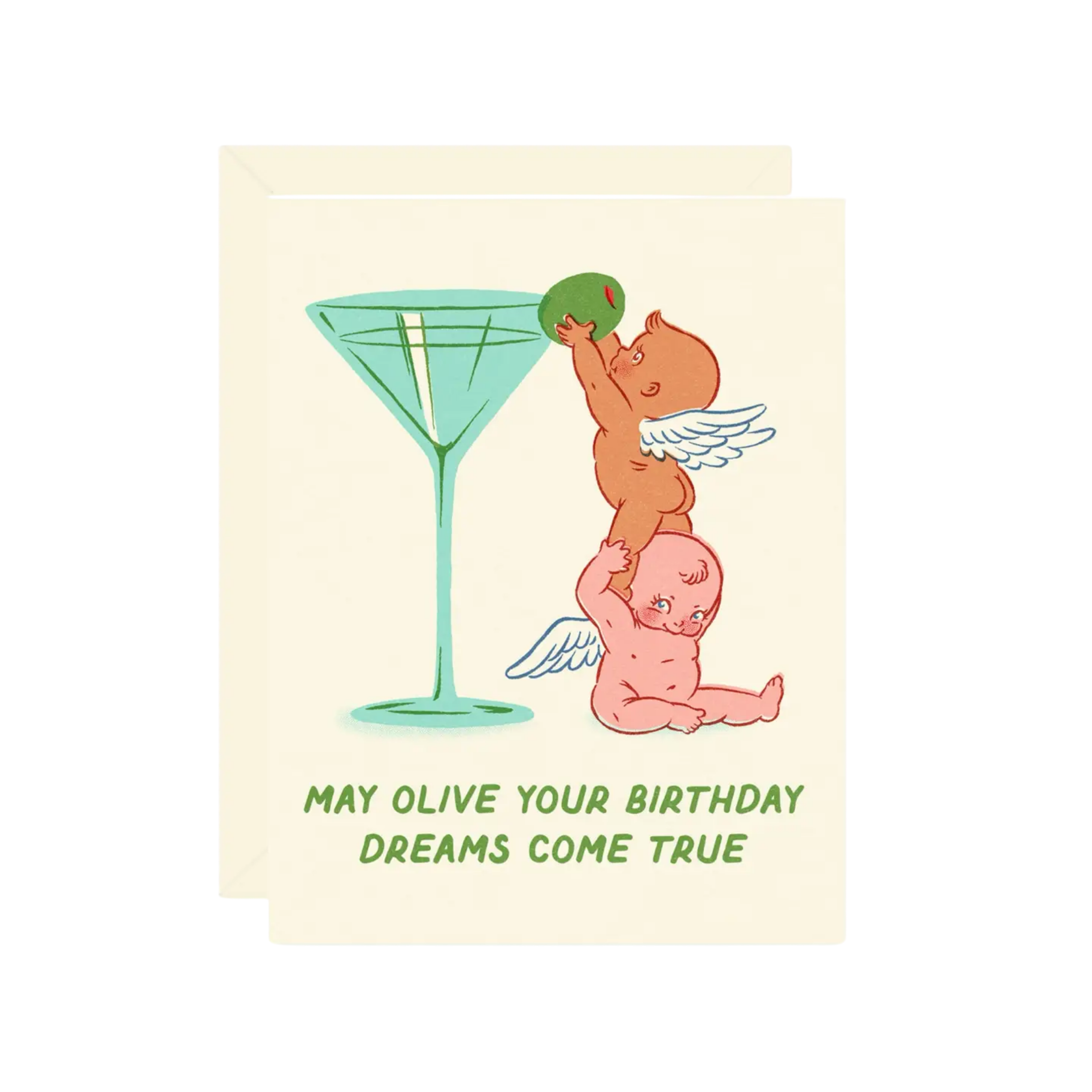 Image of Martini Olive Dream Birthday Card