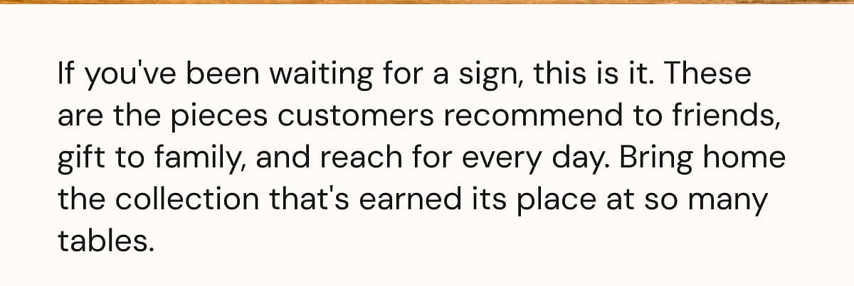 Text about recommended pieces for gifting and everyday use.
