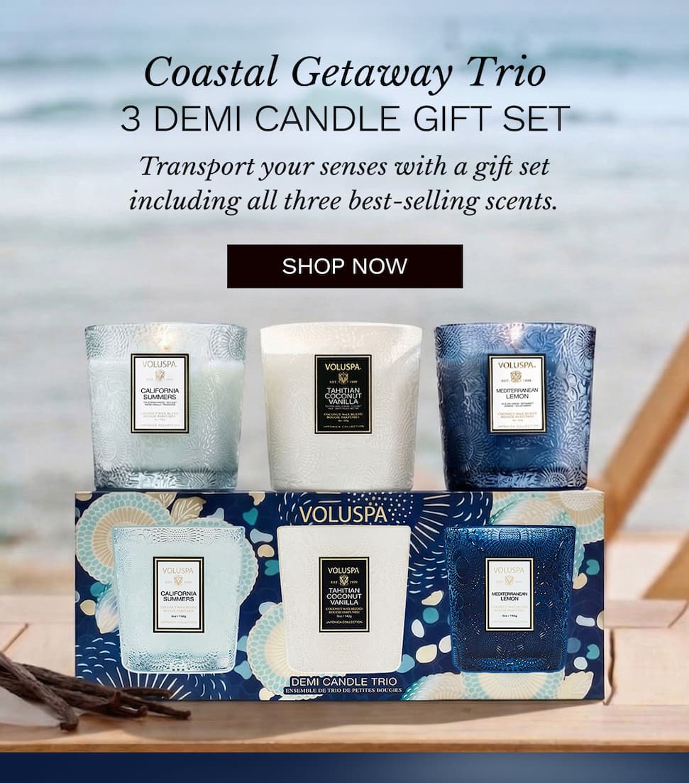 Coastal Getaway Trio 3 Demi Candle Gift Set