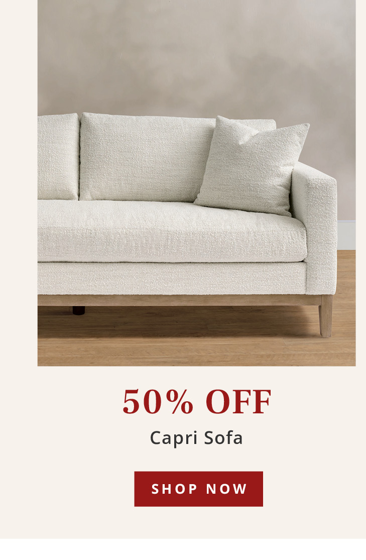 50% Off Capri Sofa