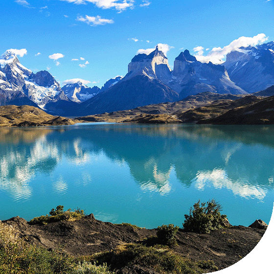 The towering mountains of Patagonia.