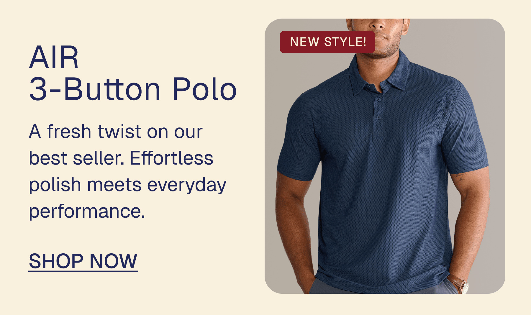 AIR 3-Button Polo