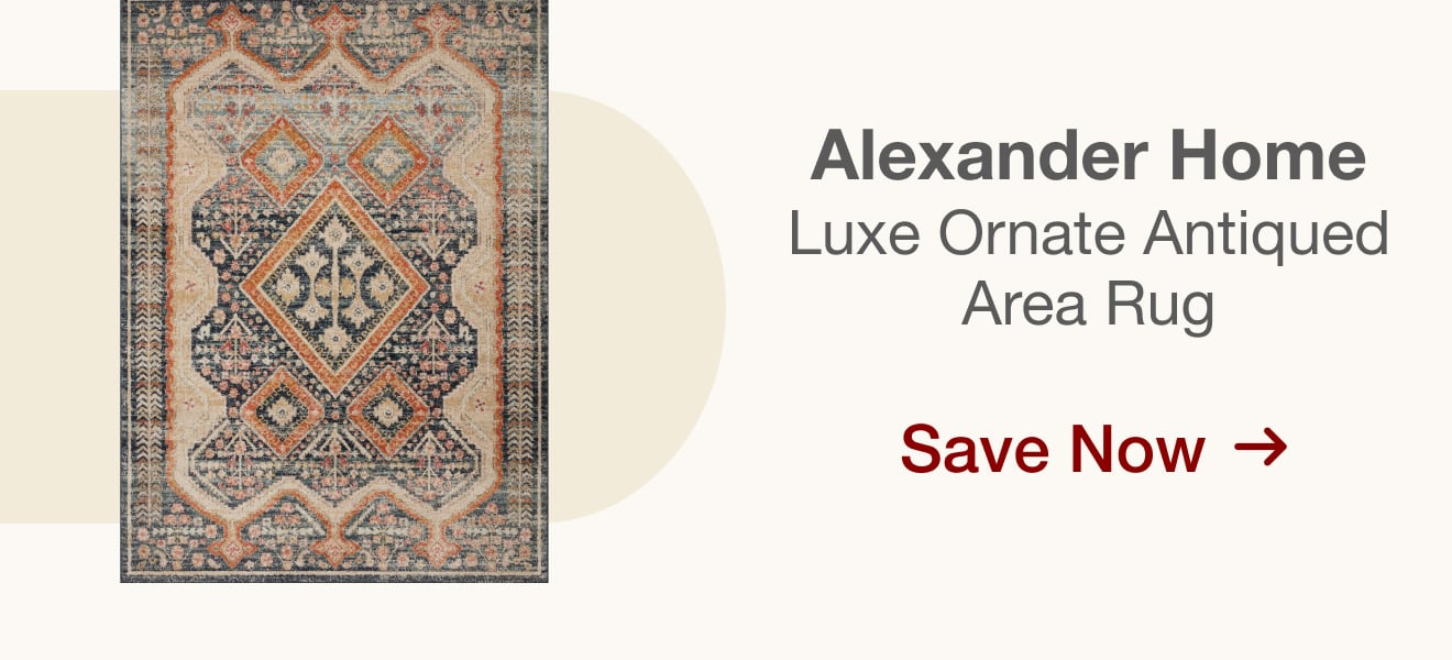 Shop the Alexander Home Luxe Ornate Antiqued Distressed Area Rug