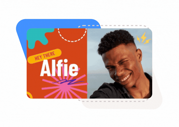 GIF showing how transitions can be used to enhance a birthday celebration video