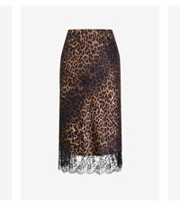 Shop the Envious Leopard Print Lace Hem Skirt