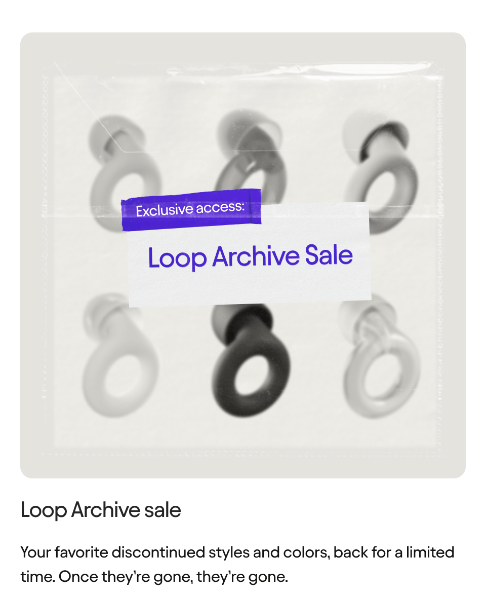 Loop Archive sale