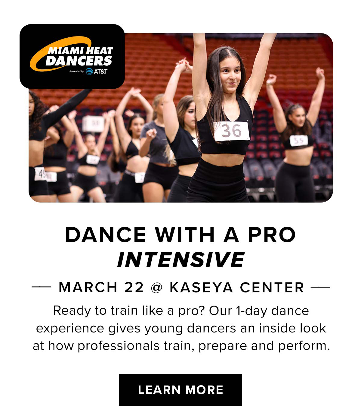 Dance with a Pro Intensive | 3/22 at Kaseya Center | Learn More