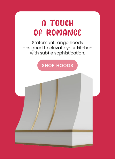 A Touch of Romance - Statement range hoods designed to elevate your kitchen with subtle sophistication. Shop Hoods
