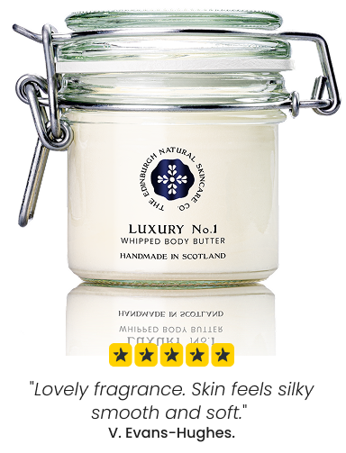 Product image: Luxury No. 1 Body Butter accompanied with a review "Lovely fragrance. Skin feels silky smooth and soft" - V. Evans-Hughes