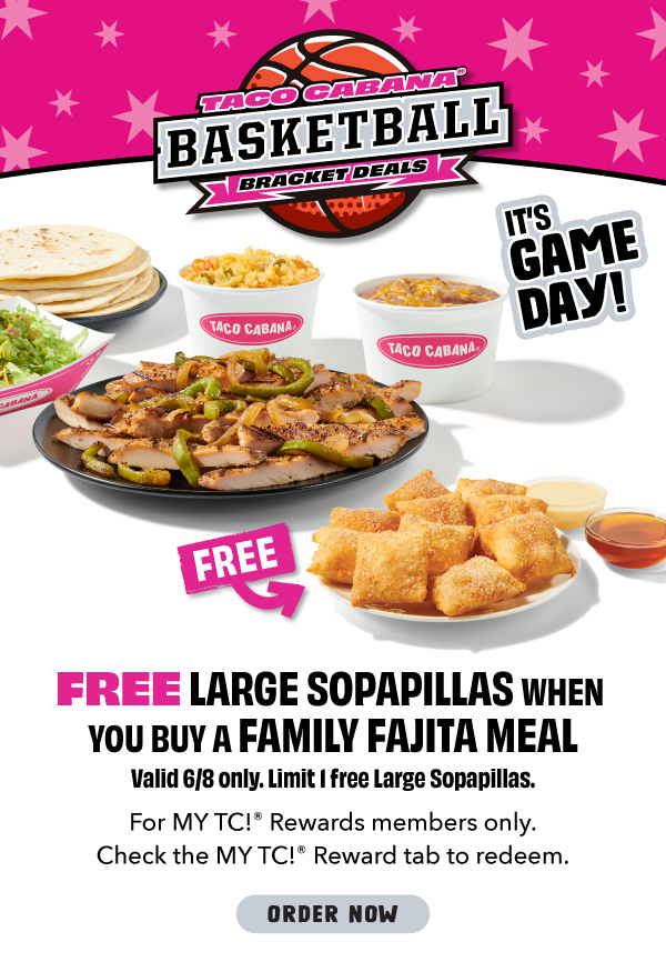 FREE Large Sopapillas with a Family Fajita Meal Purchase
