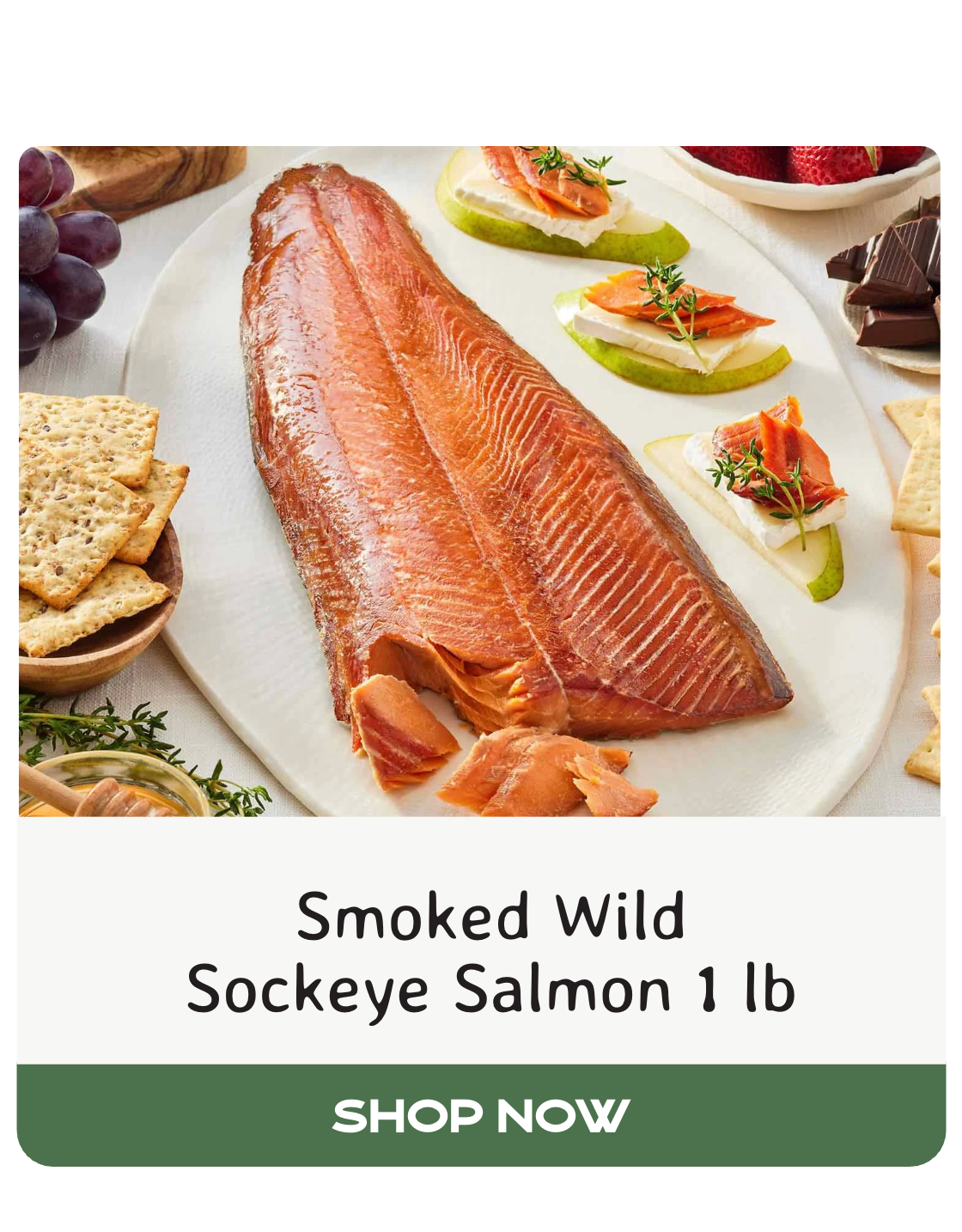 Smoked Wild Sockeye Salmon 1 lb