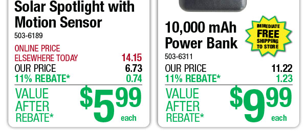 10,000 mAh Power Bank - ONLY $9.99 After Rebate*!